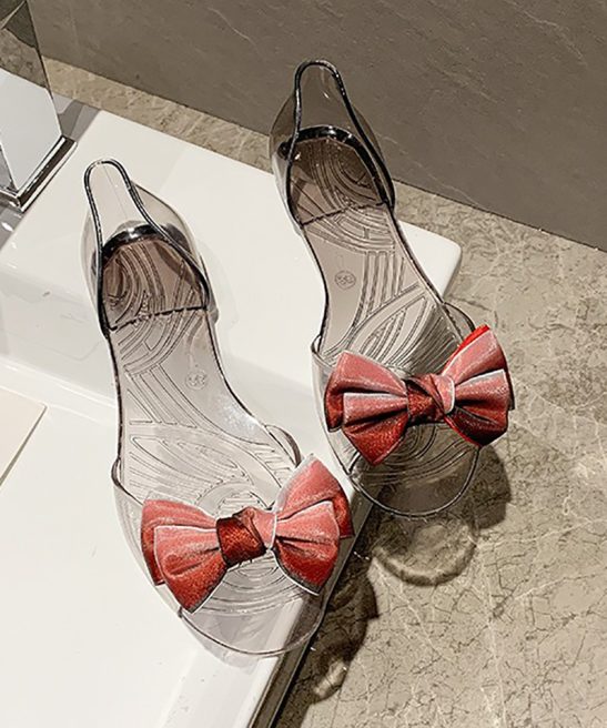 Flat Plastic Beach Flower Shoes