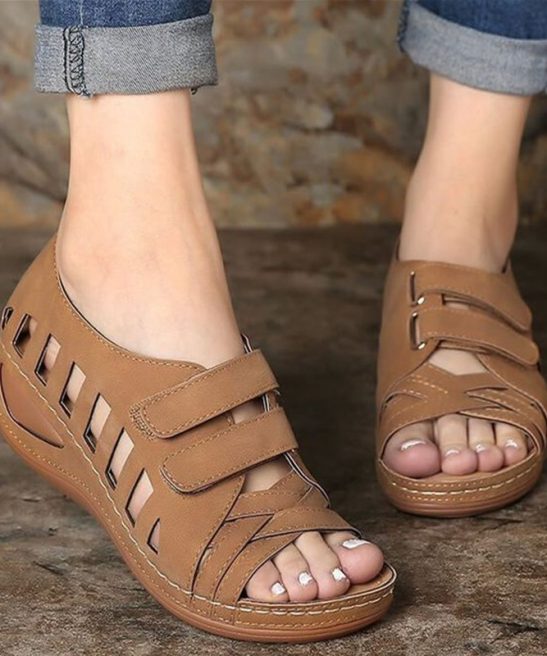 Hollow Velcro Sandals