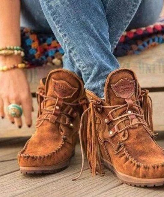 Women's Suede Retro Anle Boots
